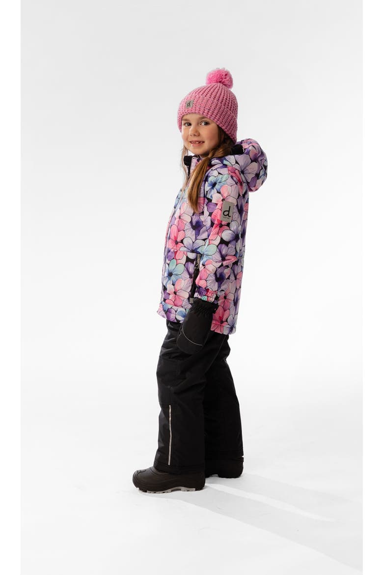 Floral Jacket & Foot Strap Pants Two Piece Snowsuit, Alternate, color, Purple Floral Print