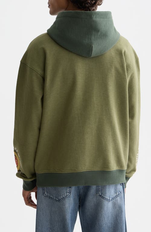 Scotch & Soda 40th Anniversary Color Block Hoodie In Green