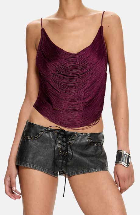 Lavinia Backless Fringe Top
