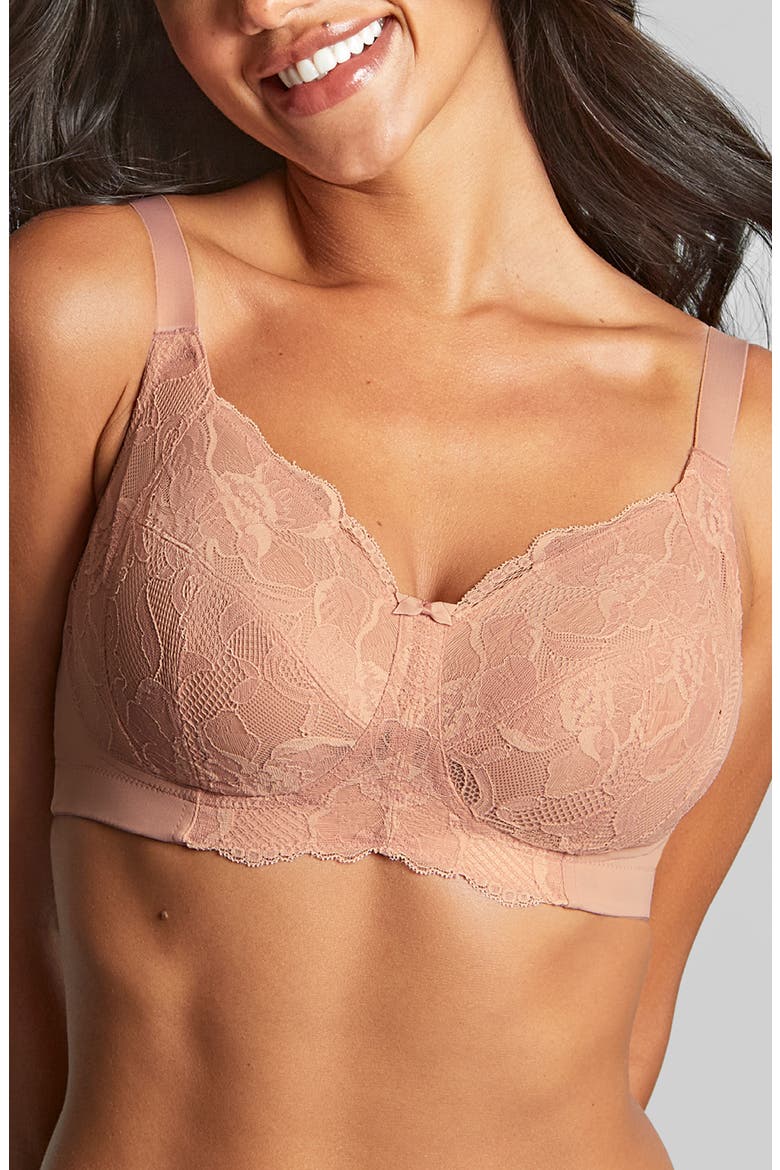 Rocha Full Coverage Lace Side Support Wireless Bra, Main, color, MISTY ROSE
