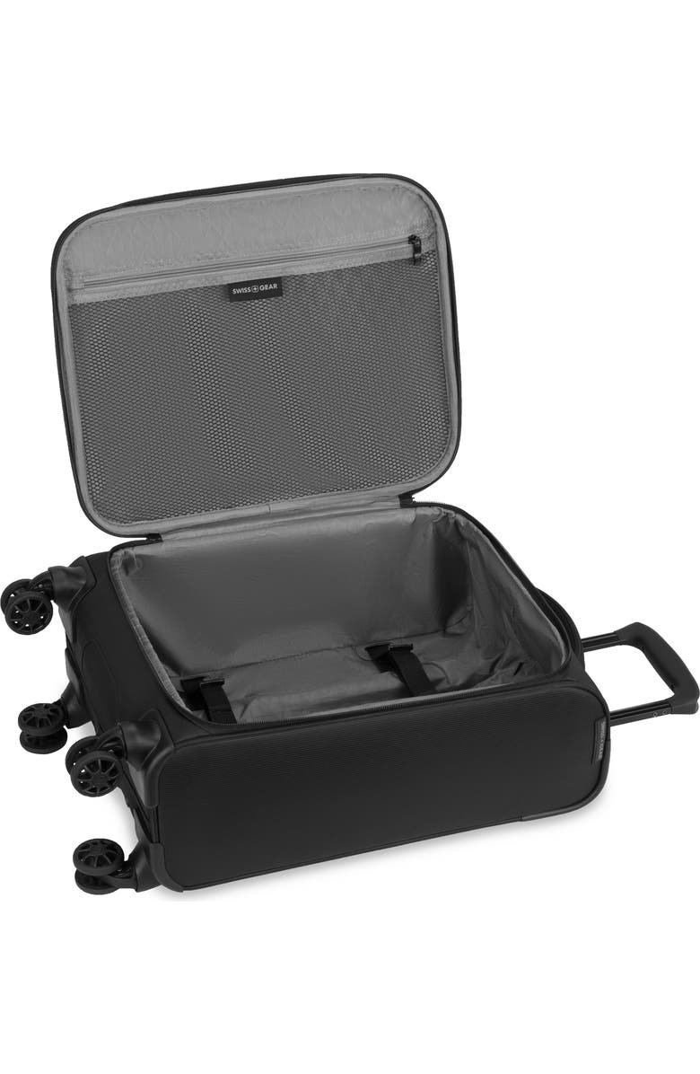 SWISSGEAR 20-Inch Softside Spinner Luggage, Alternate, color, Black