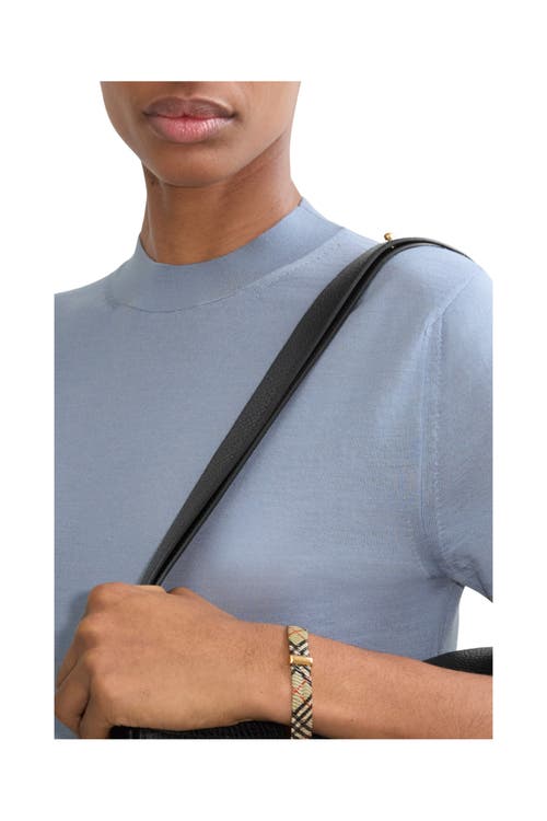 Burberry Check Print Bracelet In Gold/sand