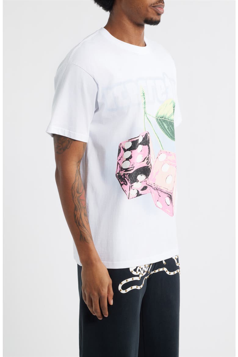 Cherries Cotton Graphic T-Shirt, Alternate, color, WHITE