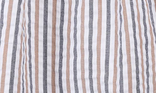 Shop Miles The Label Stripe Organic Cotton Sundress In Camel