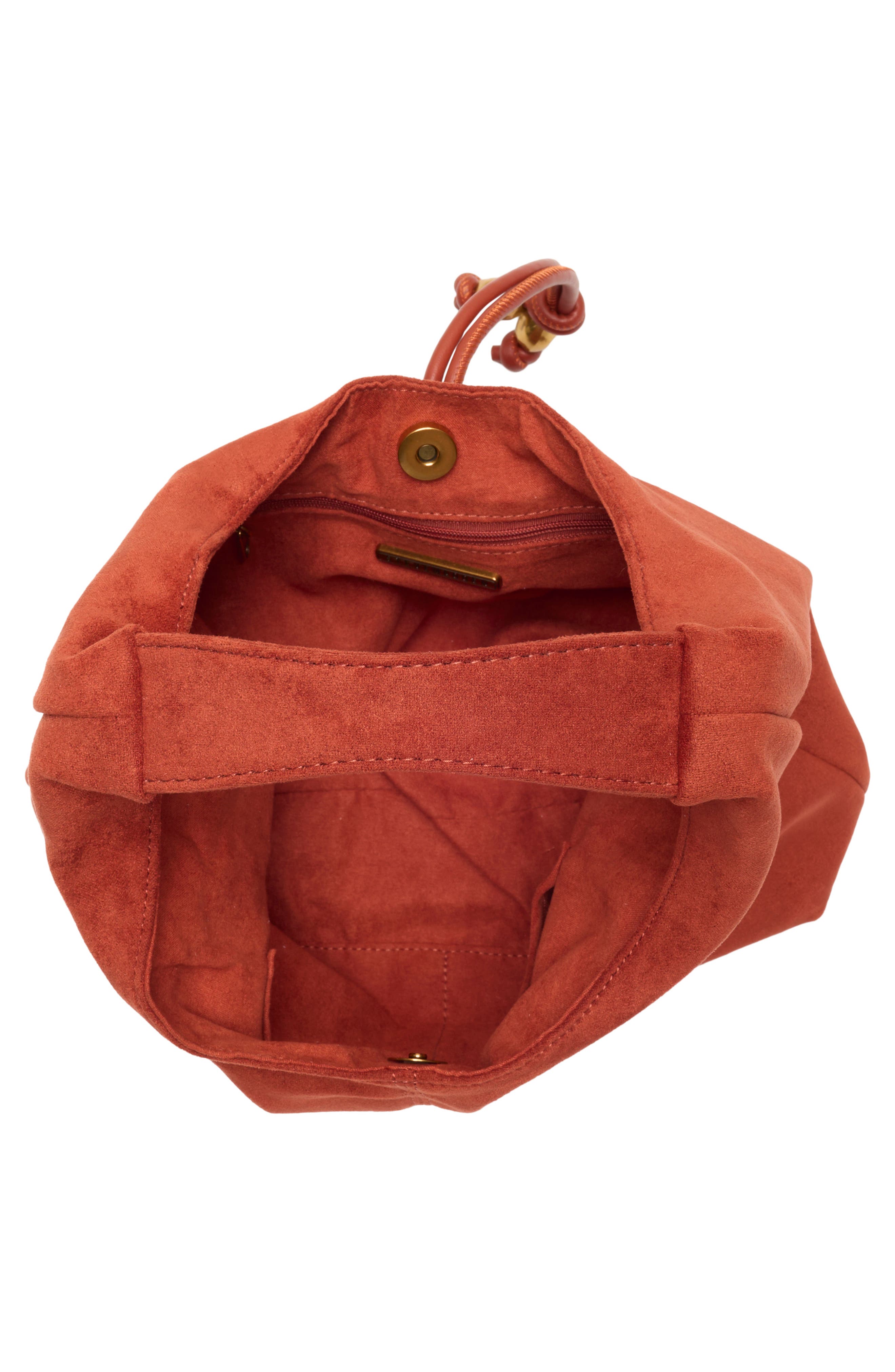 Browan Faux Suede Hobo Bag, Alternate, color, DARK EARTH FAUX SUEDE