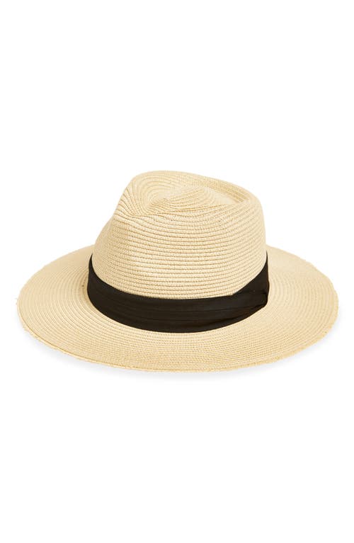 Nordstrom Fray Edge Packable Panama Hat In Ivory
