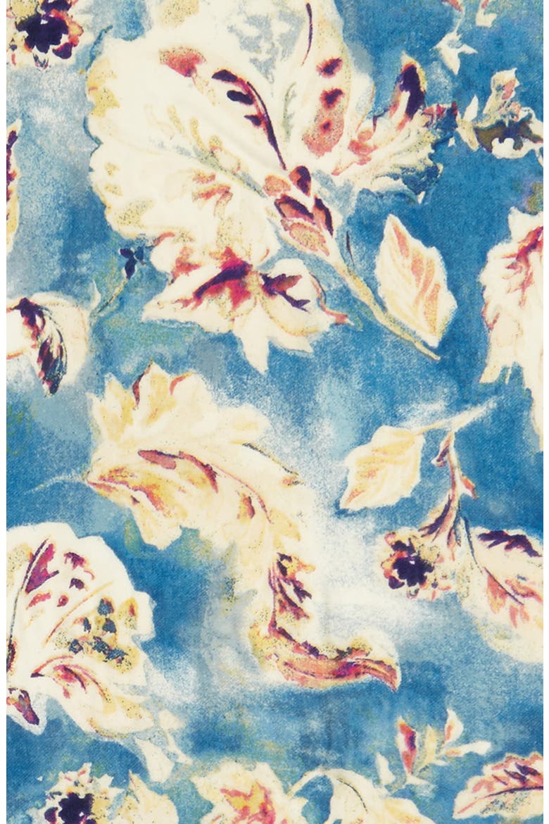 Tissue Print Wool & Cashmere Wrap Scarf, Alternate, color, BLUE QUEEN LACE