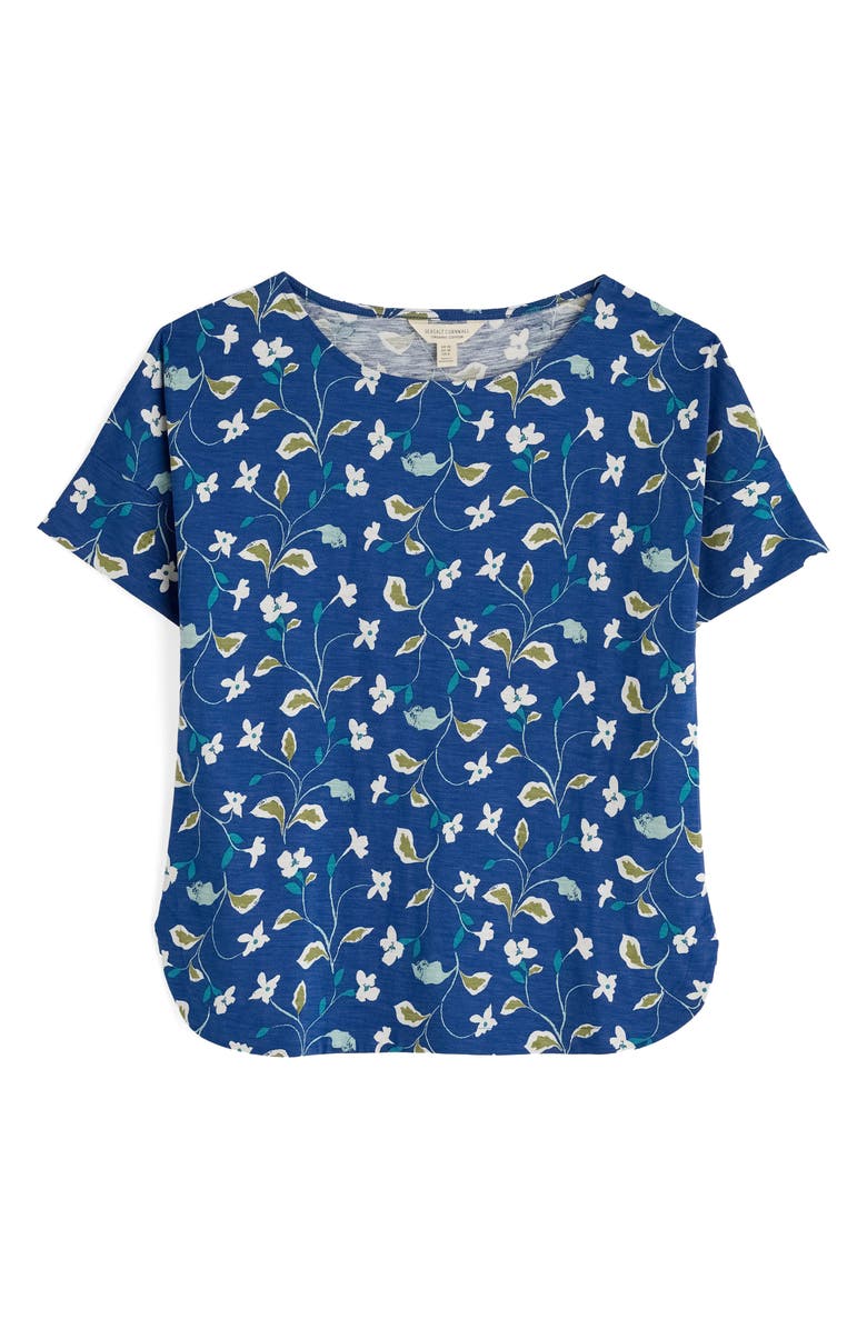 Seasalt Cornwall Bryher View Organic Cotton T-Shirt, Alternate, color, Chalk Flower Sea Skipper