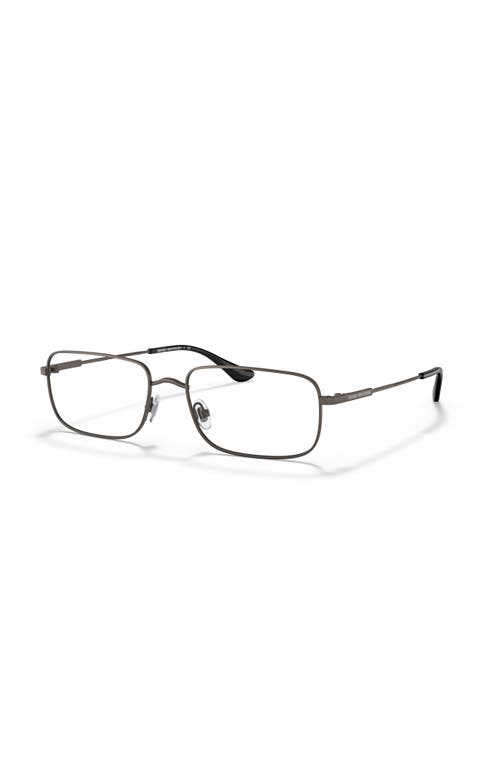Brooks Brothers 57mm Rectangle Optical Glasses In Gray