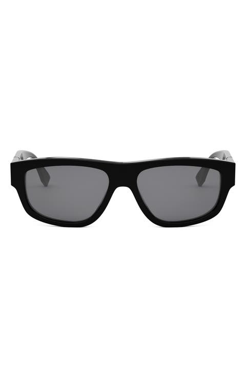 Diagonal 56mm Geometric Sunglasses
