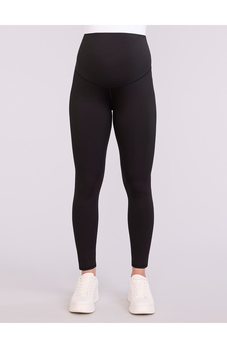 MOTHERHOOD MATERNITY Active Over the Belly Maternity Leggings, Main, color, Black