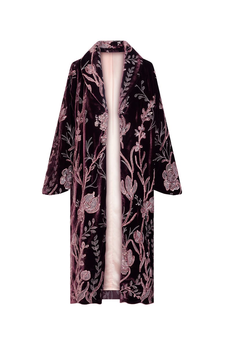 Scarlett Gasque Stately Robe, Alternate, color, Plum