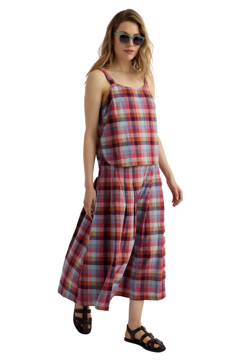 Seasalt Cornwall Hare's Tail Check Organic Cotton Tank, Alternate, color,