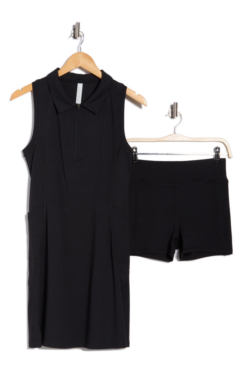 Zella Replay Sleeveless Polo Dress & Shorts Set, Alternate, color, 
