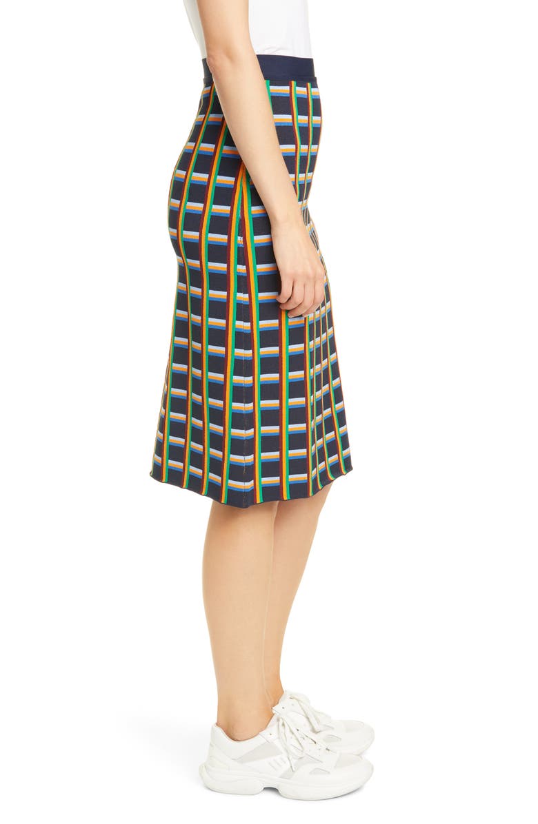 Tory Sport by Tory Burch Tory Sport Circuit Plaid Knit Skirt, Alternate, color, 