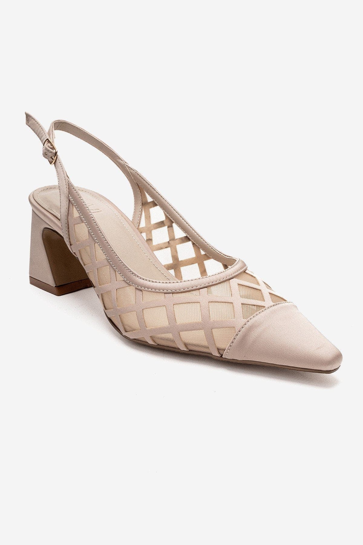 Alveron Block Heel Mesh Pump, Alternate, color, Beige