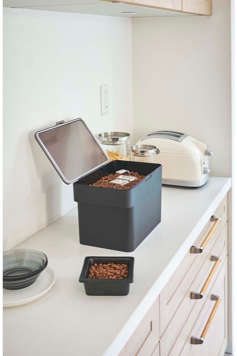 Medium Airtight Pet Food Storage Container, Alternate, color, BLACK