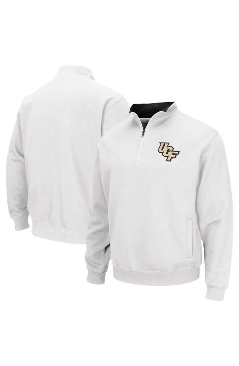 COLOSSEUM Men's Colosseum White UCF Knights Tortugas Logo Quarter-Zip Pullover Jacket, Main, color, White