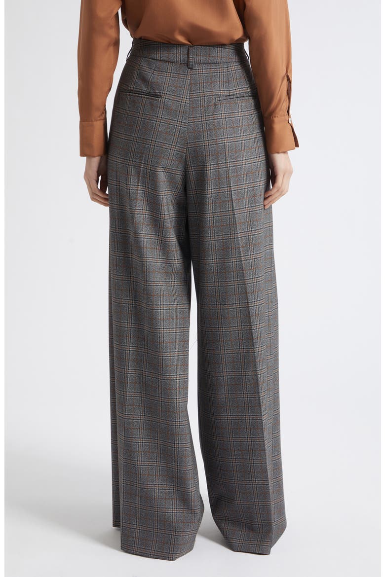 High Waist Wide Leg Pants, Alternate, color, GREY CHECK