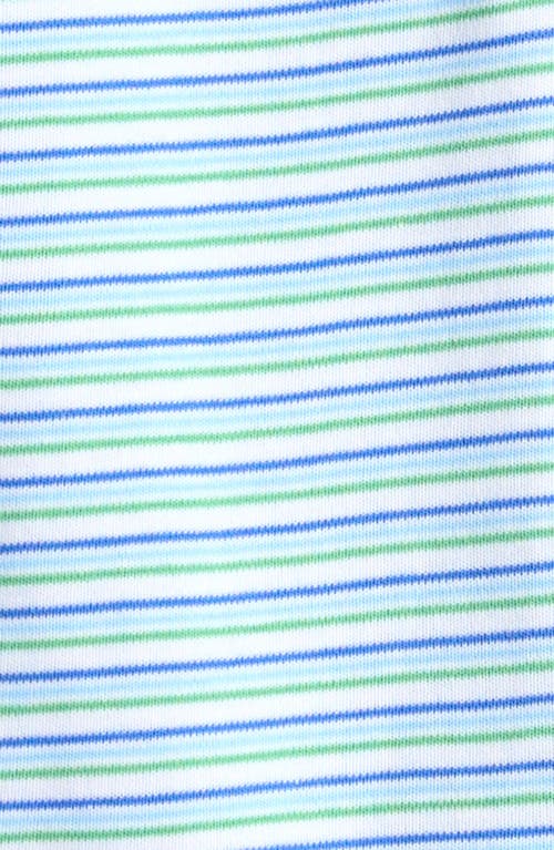 KISSY KISSY KISSY KISSY STRIPE EMBROIDERED PIMA COTTON ROMPER 