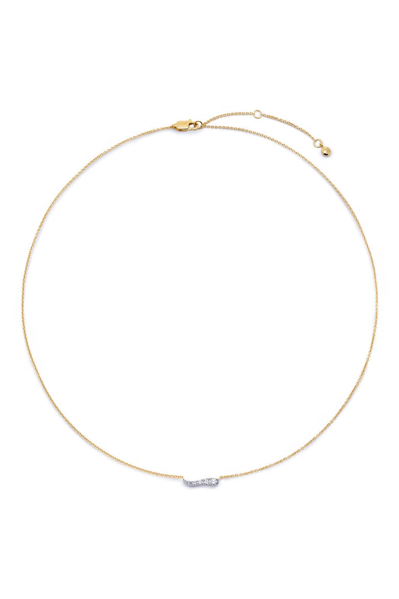 Riva Pavé Lab Grown Diamond Necklace, Main, color, 18CT GOLD VERMEIL