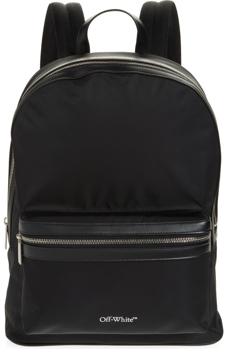Off-White Core Round Nylon Backpack, Main, color,