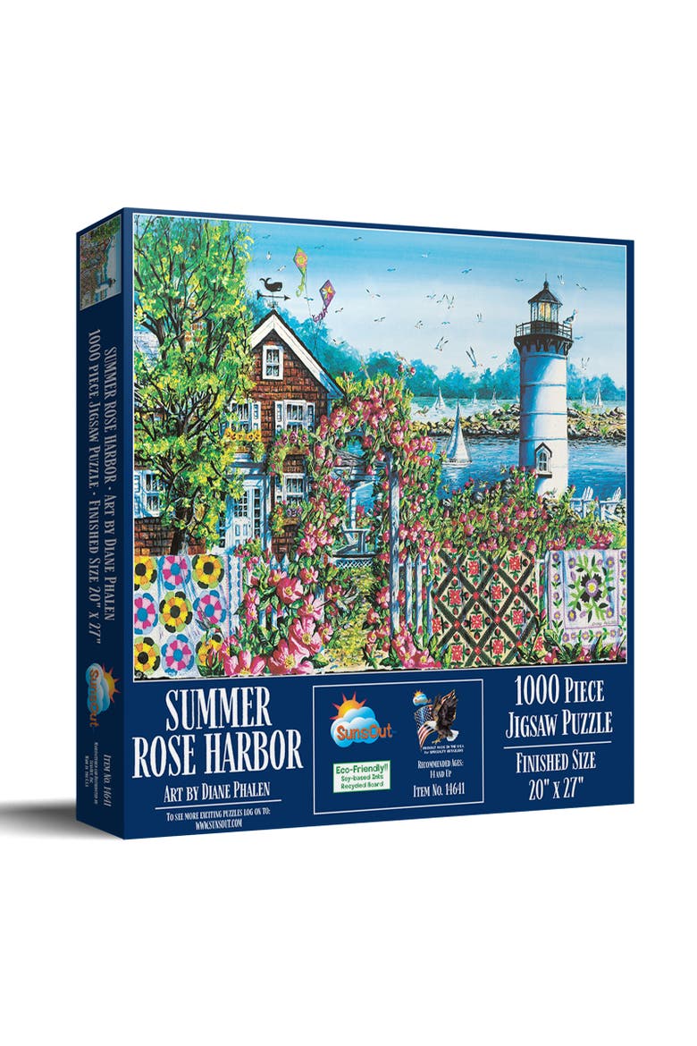 Summer Rose Harbor 1000 piece Jigsaw Puzzle for Adults, Main, color, Multicolor