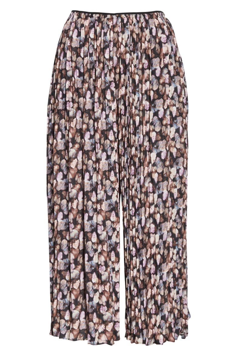 Micro Painted Floral Print Culottes, Alternate, color, ESME