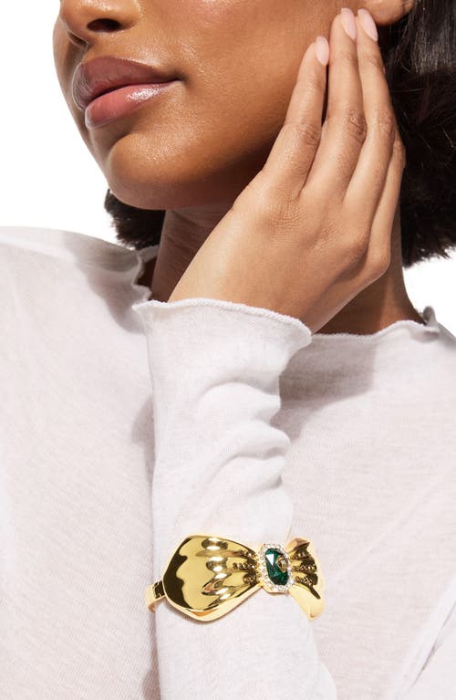 Kurt Geiger London Bow Hinged Bracelet In Gold