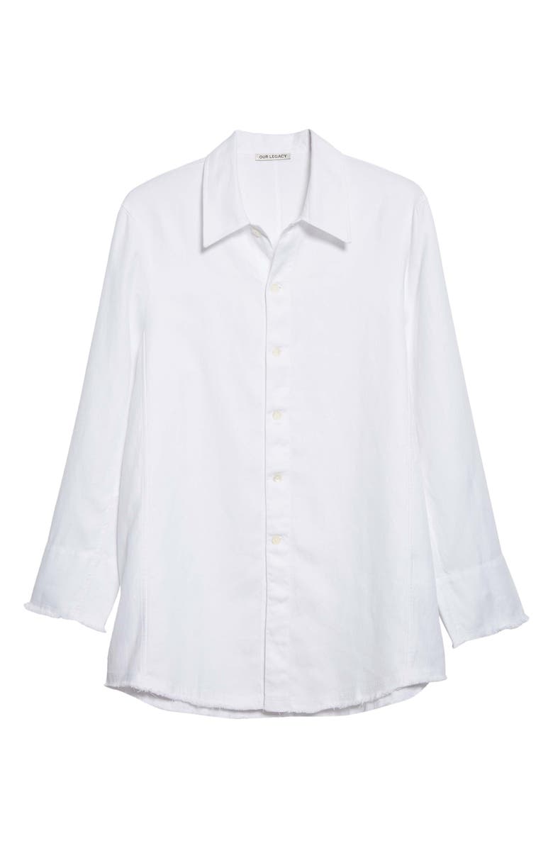 OUR LEGACY Big Welding Oversize Cotton & Hemp Button-Up Shirt, Alternate, color, 