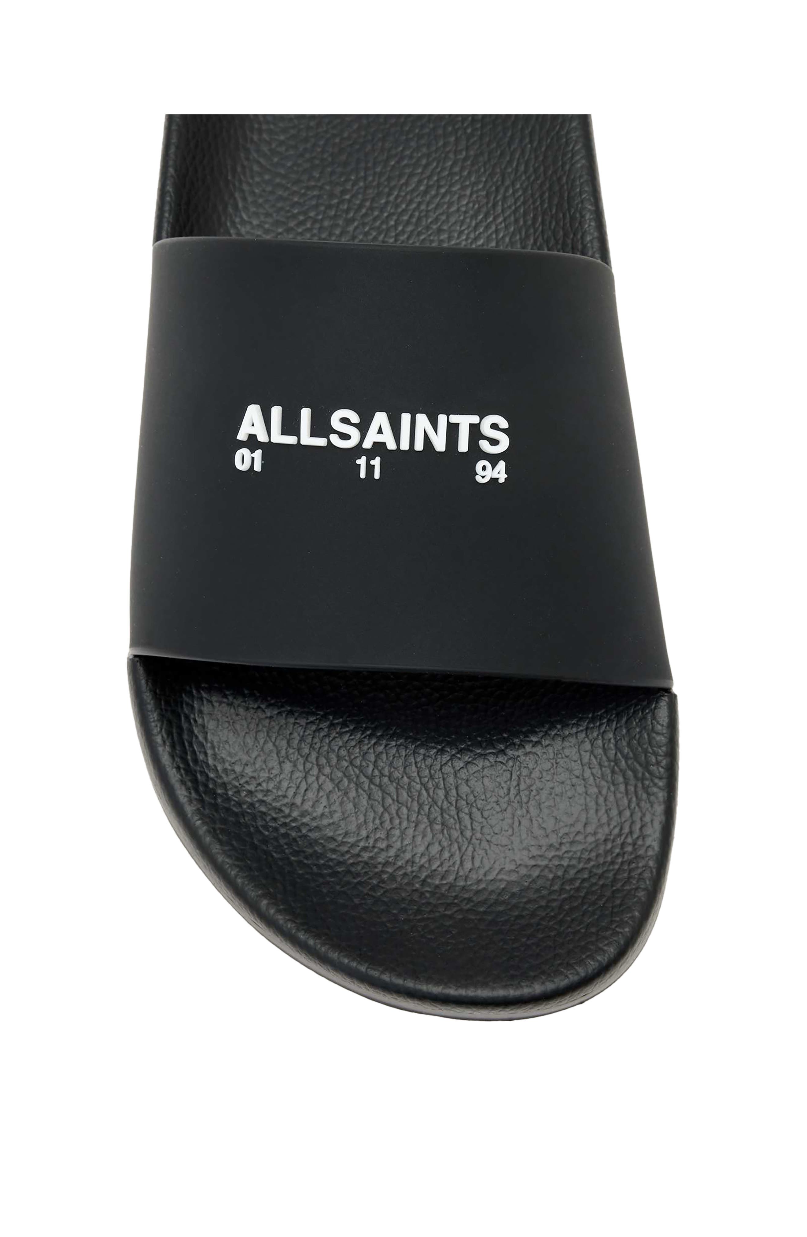 AllSaints Date Slide Sandal, Alternate, color, Black