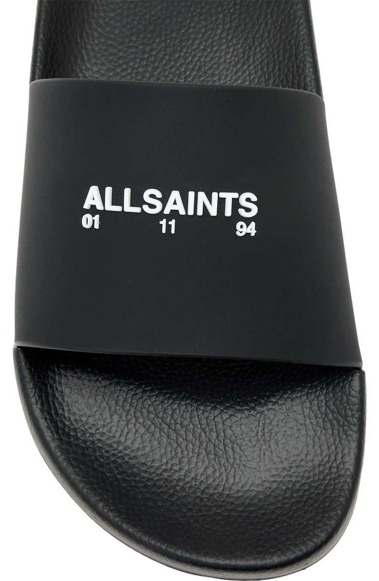 AllSaints Date Slide Sandal, Alternate, color, Black