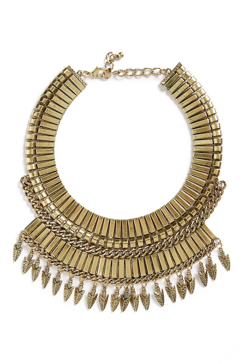 'Armour' Collar Necklace, Main, color, GOLD