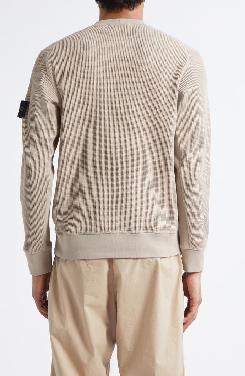 Stone Island Cotton Waffle Knit Sweatshirt, Alternate, color, Desert