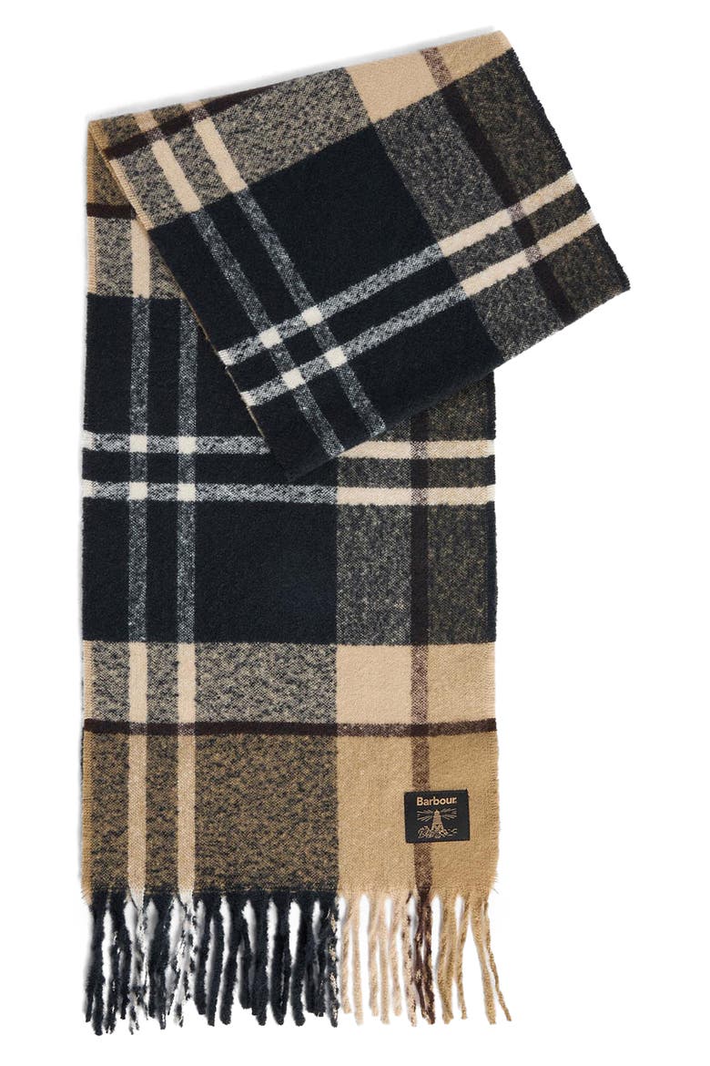 Yorklane Tartan Scarf, Alternate, color, SHADOW CLASSIC TARTAN