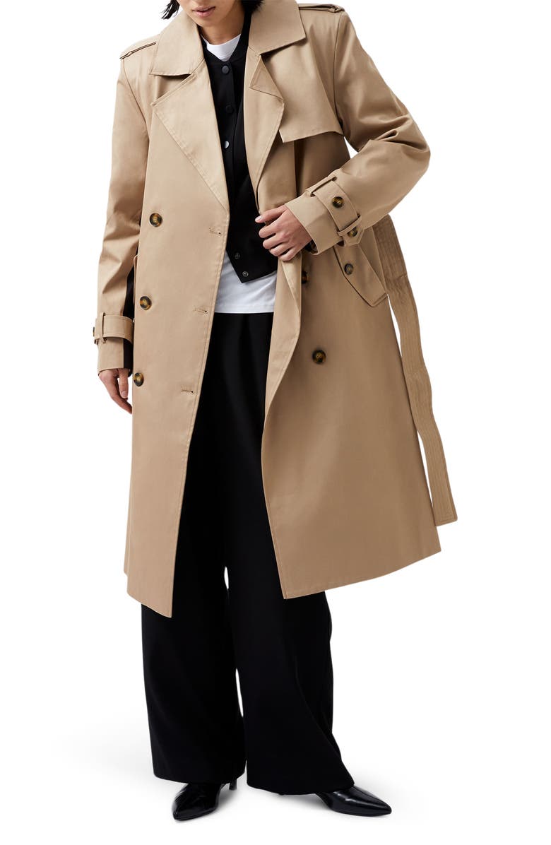 French Connection Coco Twill Trench Coat, Main, color, 