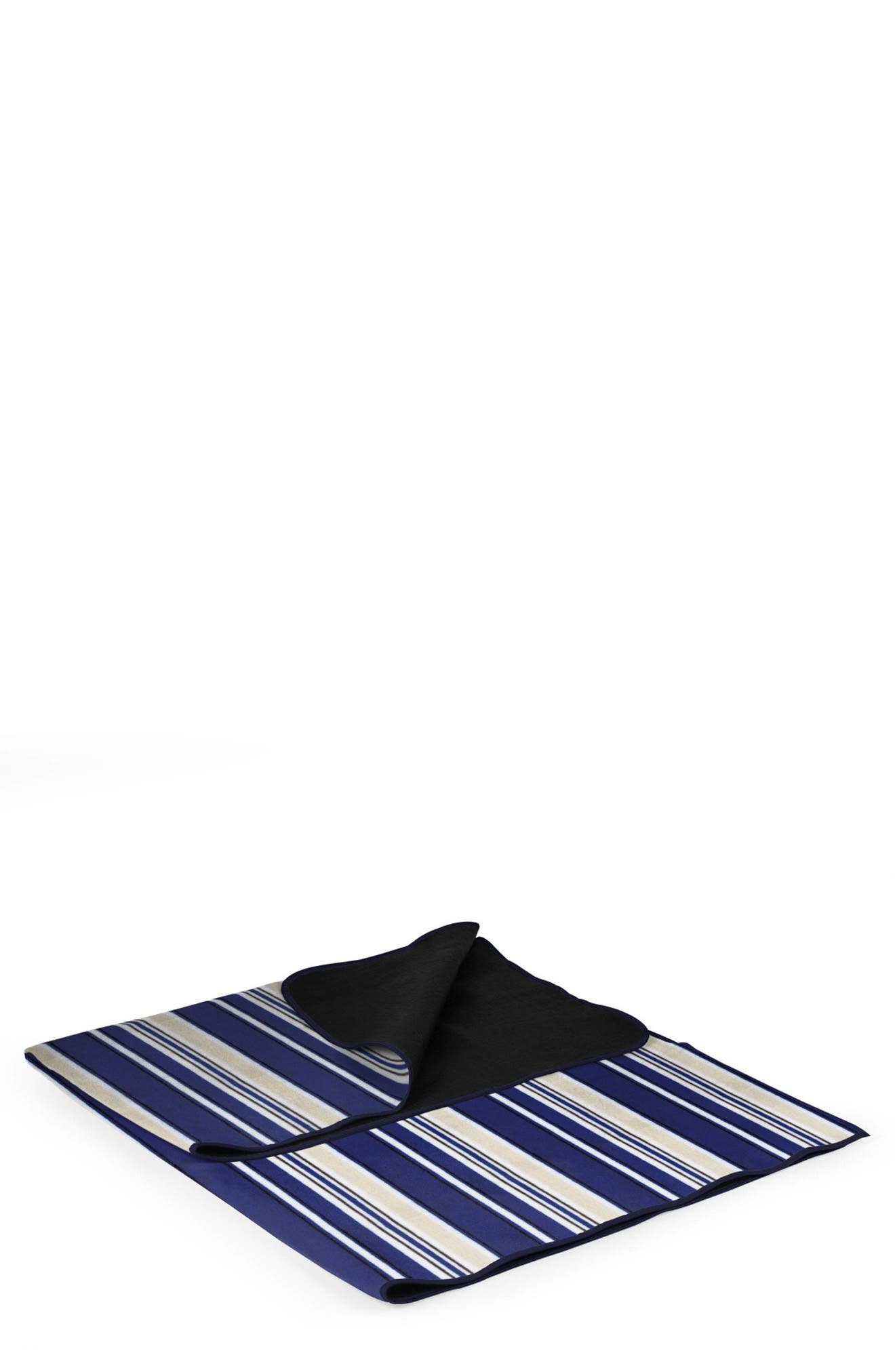 Oniva a Picnic Time Brand ONIVA Blanket Tote Outdoor Picnic Blanket, Alternate, color, Blue Stripe Pattern With Navy