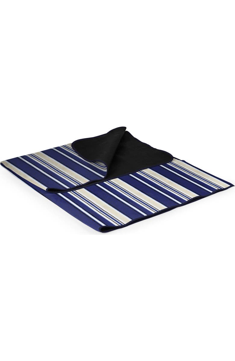 Oniva a Picnic Time Brand ONIVA Blanket Tote Outdoor Picnic Blanket, Alternate, color, Blue Stripe Pattern With Navy