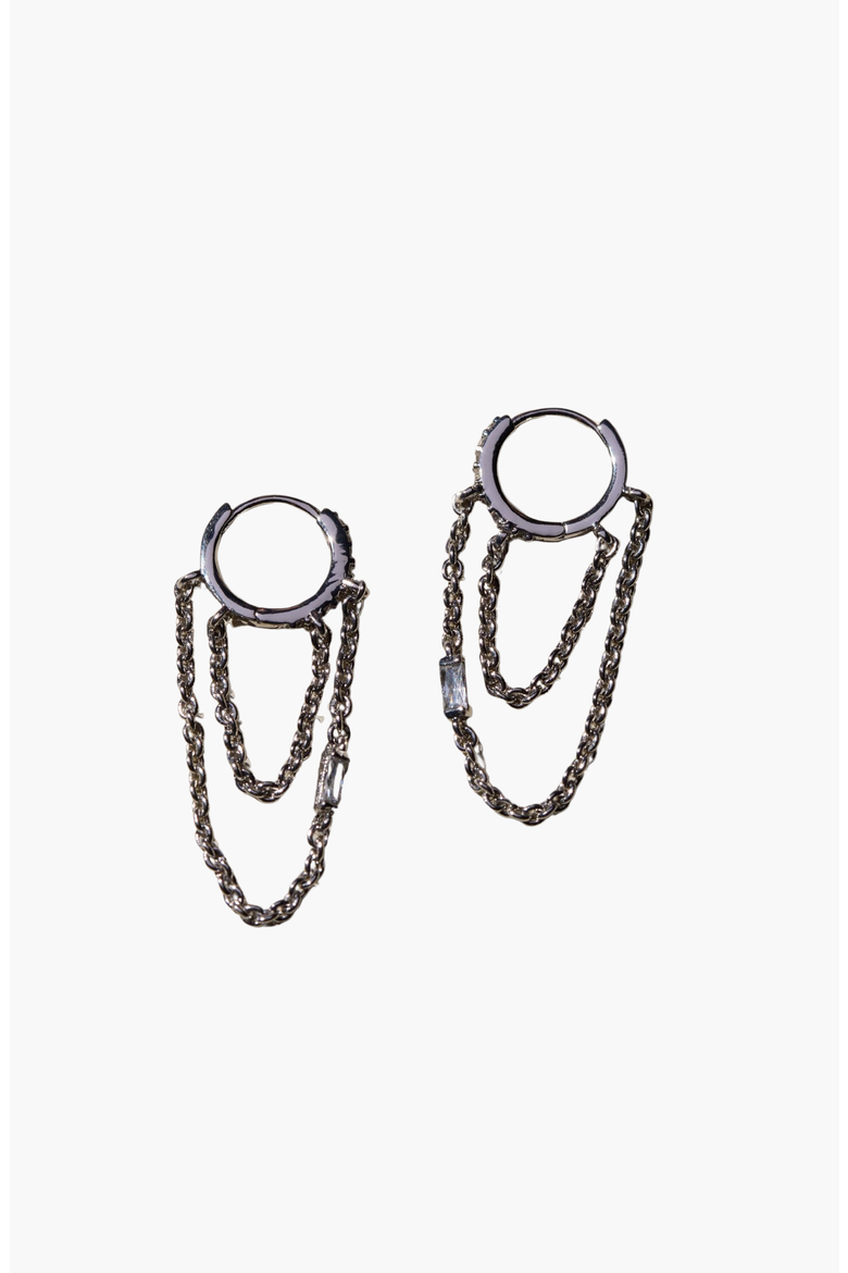 Thea Chain Huggies, Main, color, Silver