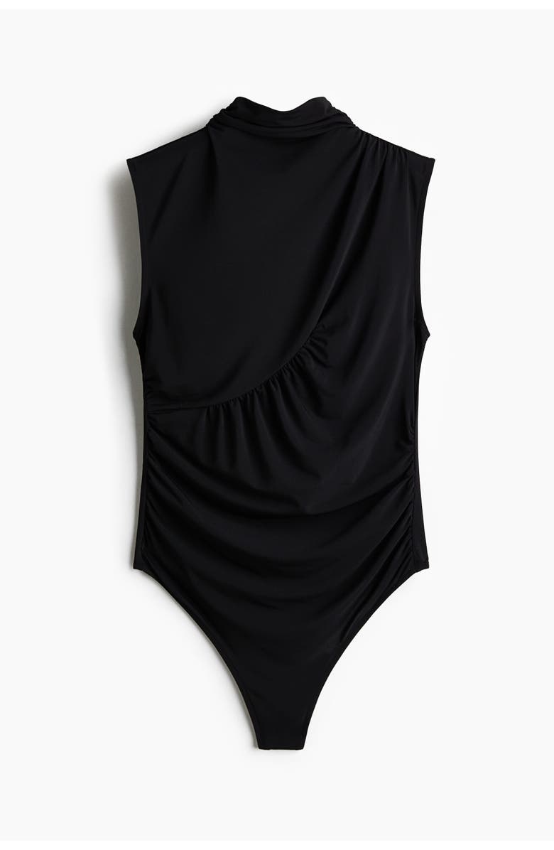H&M Draped Thong Body, Alternate, color, Black