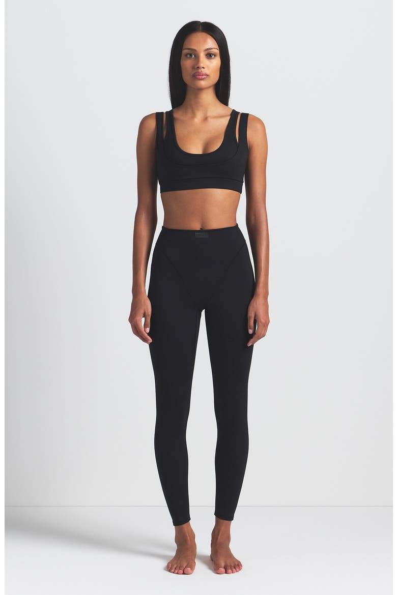 Matte High Waist V-Line Leggings, Alternate, color, OBSIDIAN
