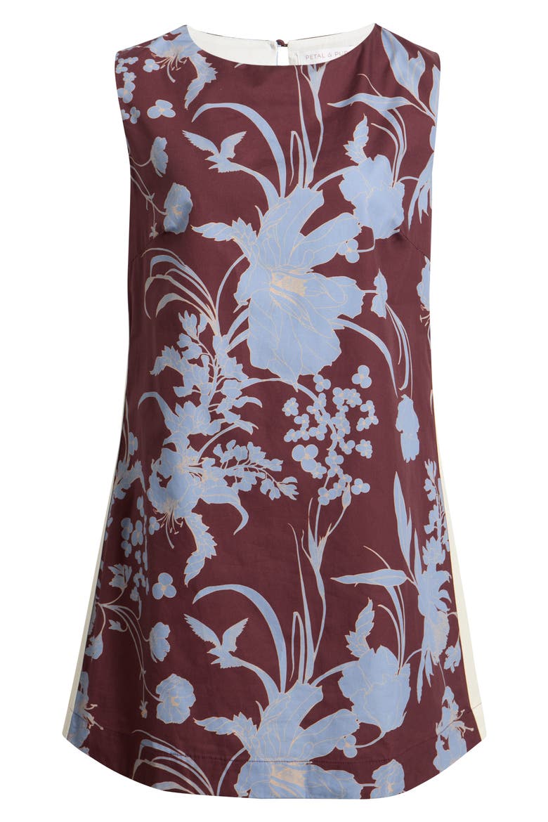Elorna Sleeveless Minidress, Alternate, color, BURGUNDY FLORAL