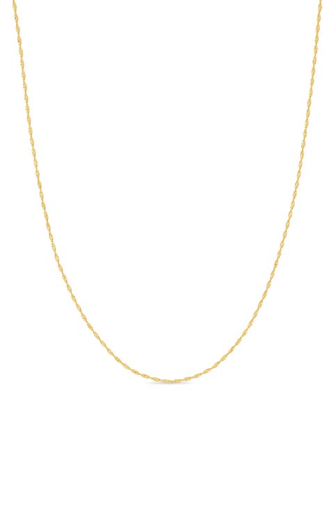 14k Gold Singapore Chain Necklace