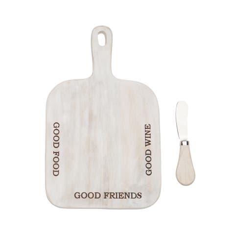 Good Friends Serving Platter Cutting BoardW/Spreader Set of 2