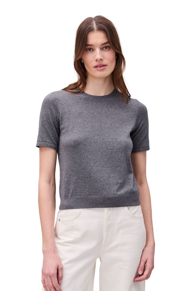 Richer Poorer Washable Cotton Silk Tee, Main, color, Charcoal Heather Grey