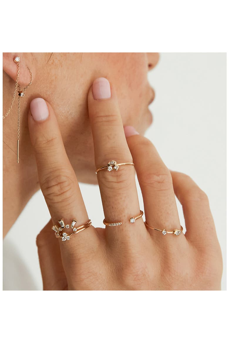 Diamond Cluster Ring, Alternate, color, 14K YELLOW GOLD