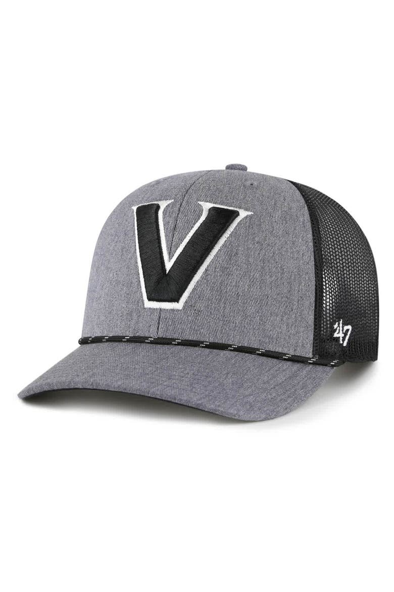 Men's '47  Gray Vanderbilt Commodores Carbon Rope Adjustable Hat, Main, color, Gray
