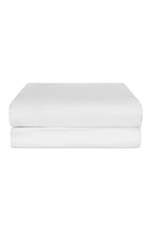 Fluffco | Hotel Comfort Flat & Fitted Sheet Set In White