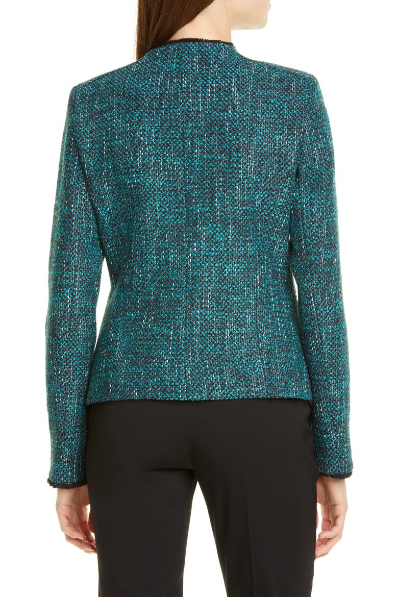 Judy Tweed Jacket, Alternate, color, BLUE/ TEAL