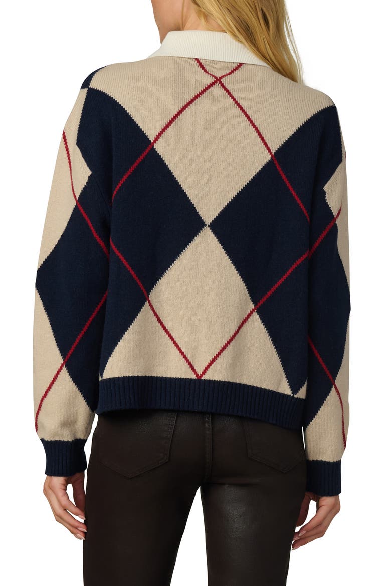 The Jude Collared Sweater, Alternate, color, NAVY MULTI ARGYLE